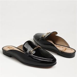 Sam Edelman Slip On Mule Black Patent Flat ~ 9.5 NWT